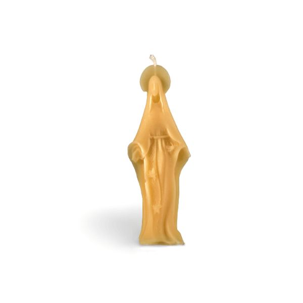 St Mary Candle made by hand from beeswax