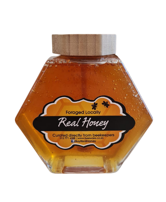 Real Honey - 500g Hexagon Jar